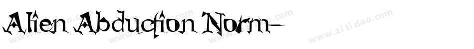 Alien Abduction Norm字体转换